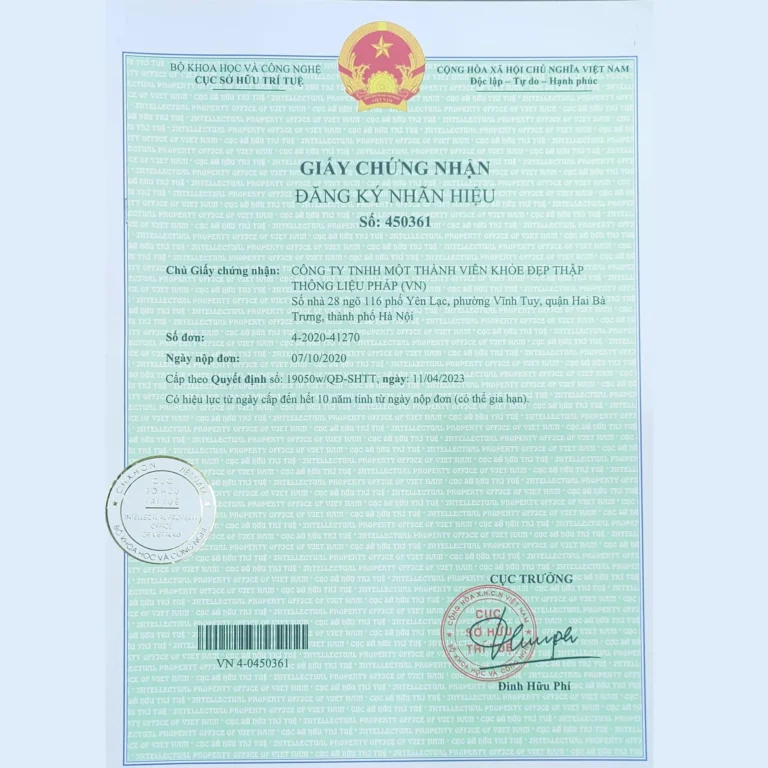 chứng nhận đăng ký nhân hiệu